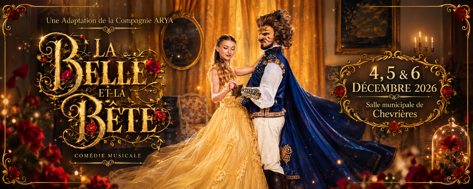 Visuel de « Devenez partenaire de La Belle et la Bête - Compagnie Arya »